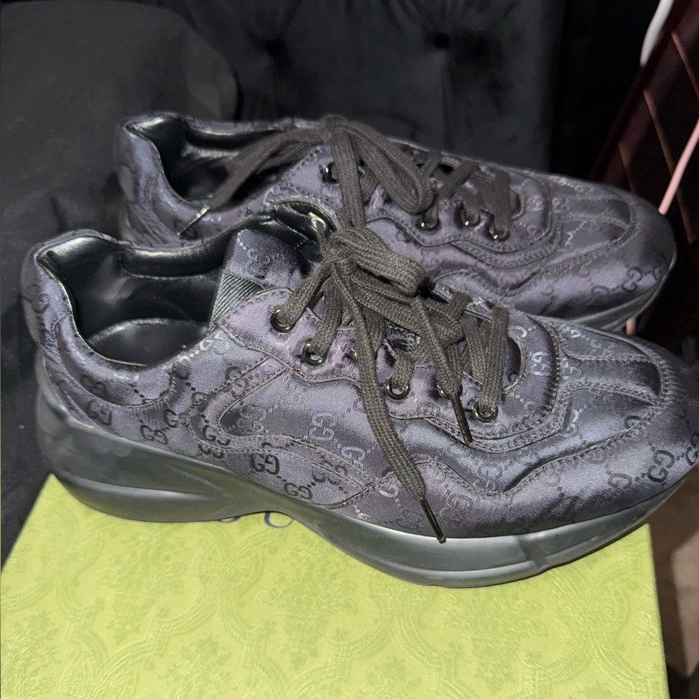 Gucci Rython Nylon Sneakers - Black